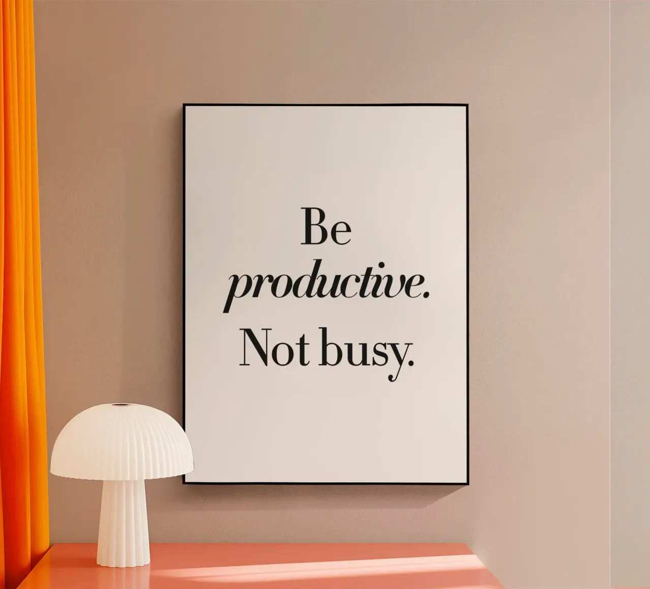 Design della produttività - Slogan minimalista plexiglass da Whole©
