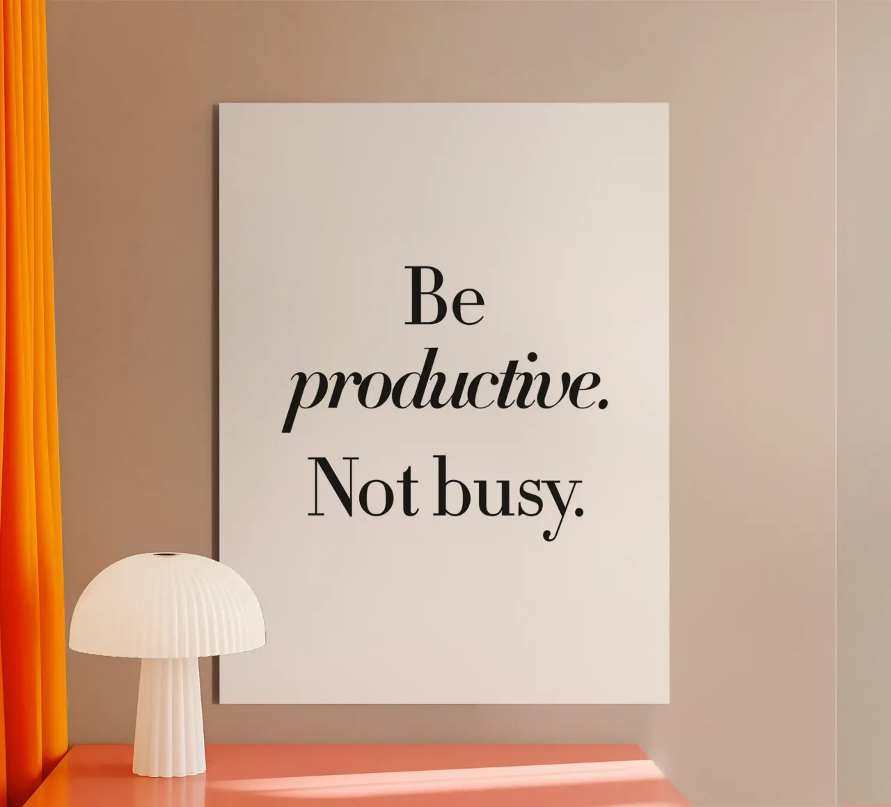 Design della produttività - Slogan minimalista alluminio dibond da Whole©