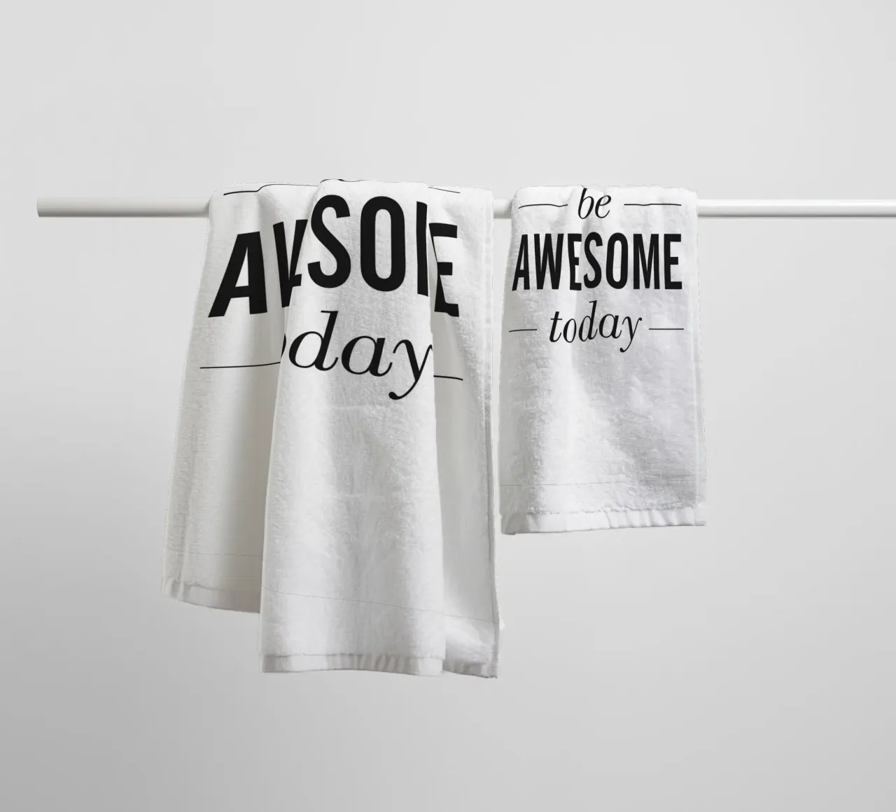 Inspirierende Motivation – Be Awesome Today Handtuch von Whole©