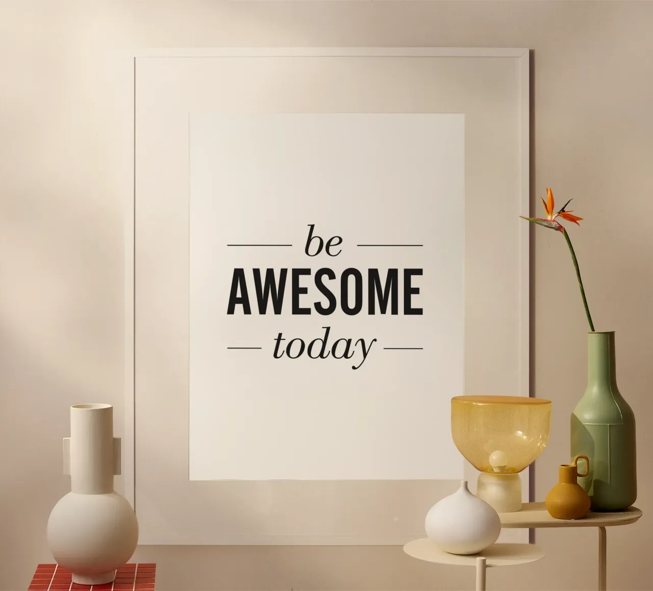 Inspirierende Motivation – Be Awesome Today Hahnemühle von Whole©