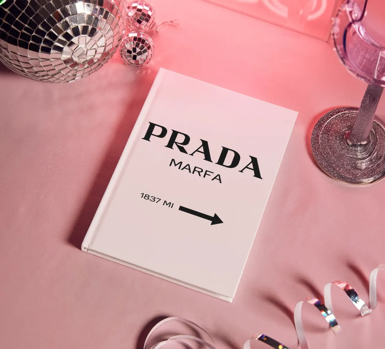 Prada Marfa - Minimalist typography notebook by Whole©