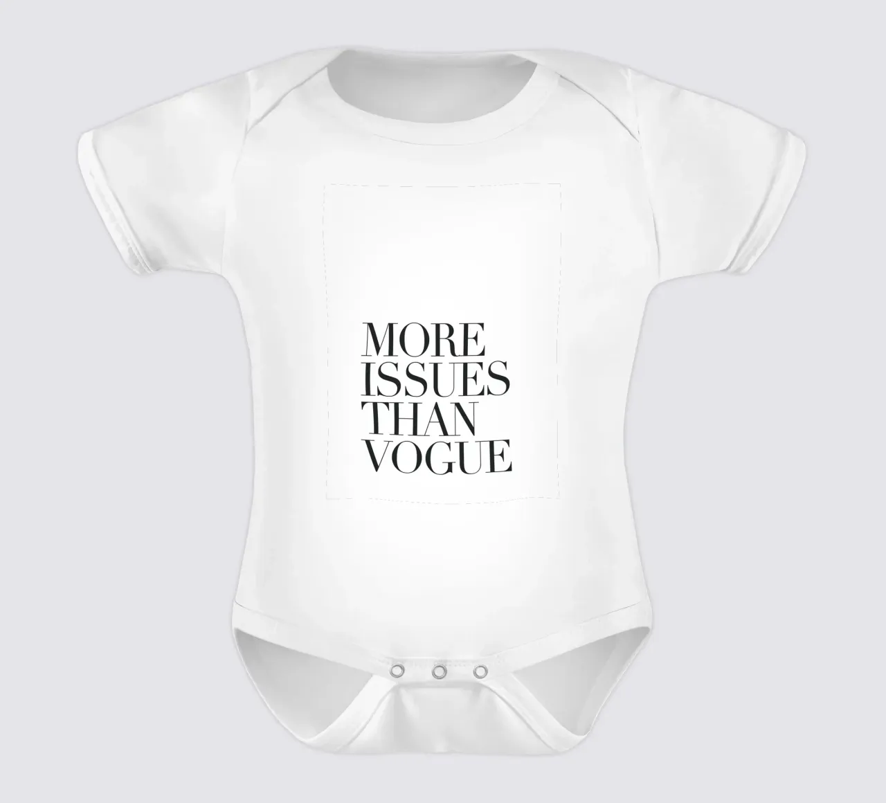 Più problemi di Vogue - Umorismo tipografico body neonato maniche corte da Whole©