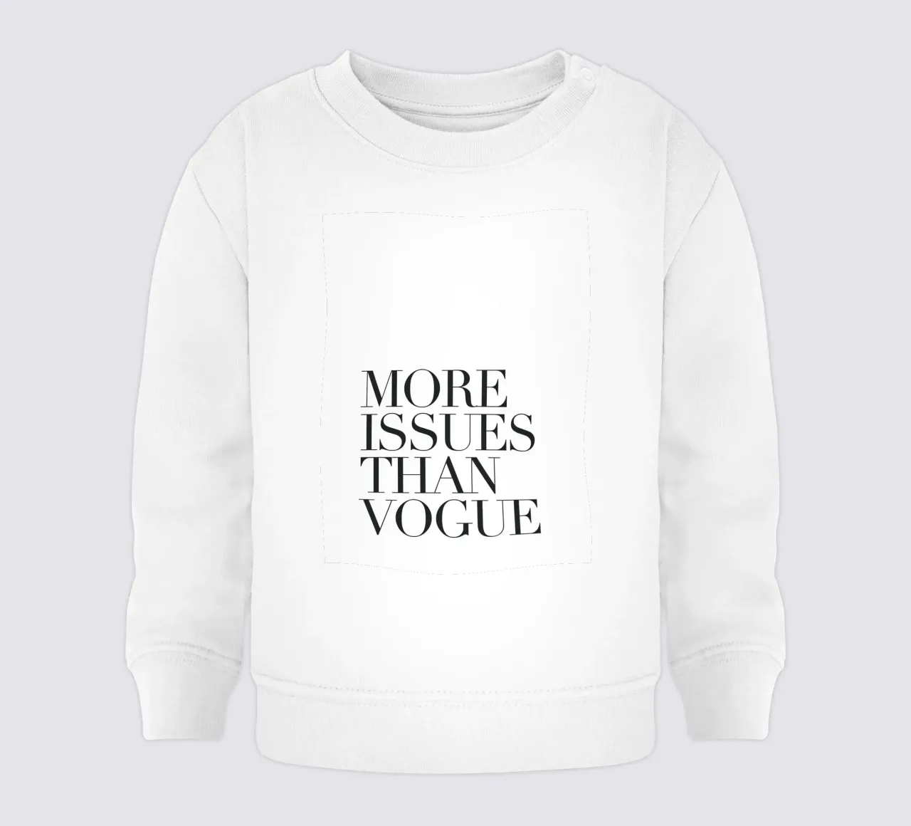 Più problemi di Vogue - Umorismo tipografico felpa neonato da Whole©