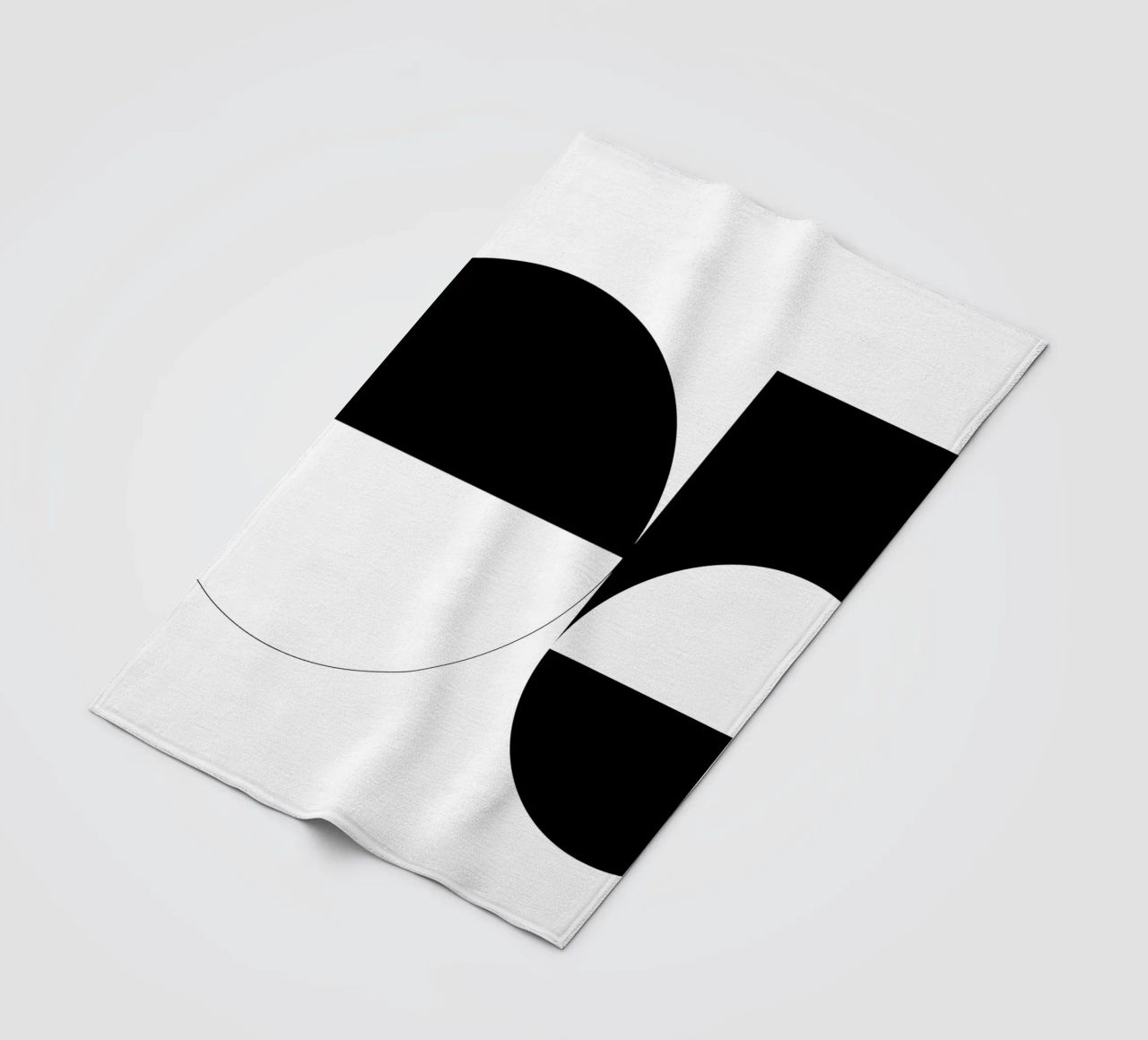 Bianco e nero 03 coperta in pile da KHouse Studio