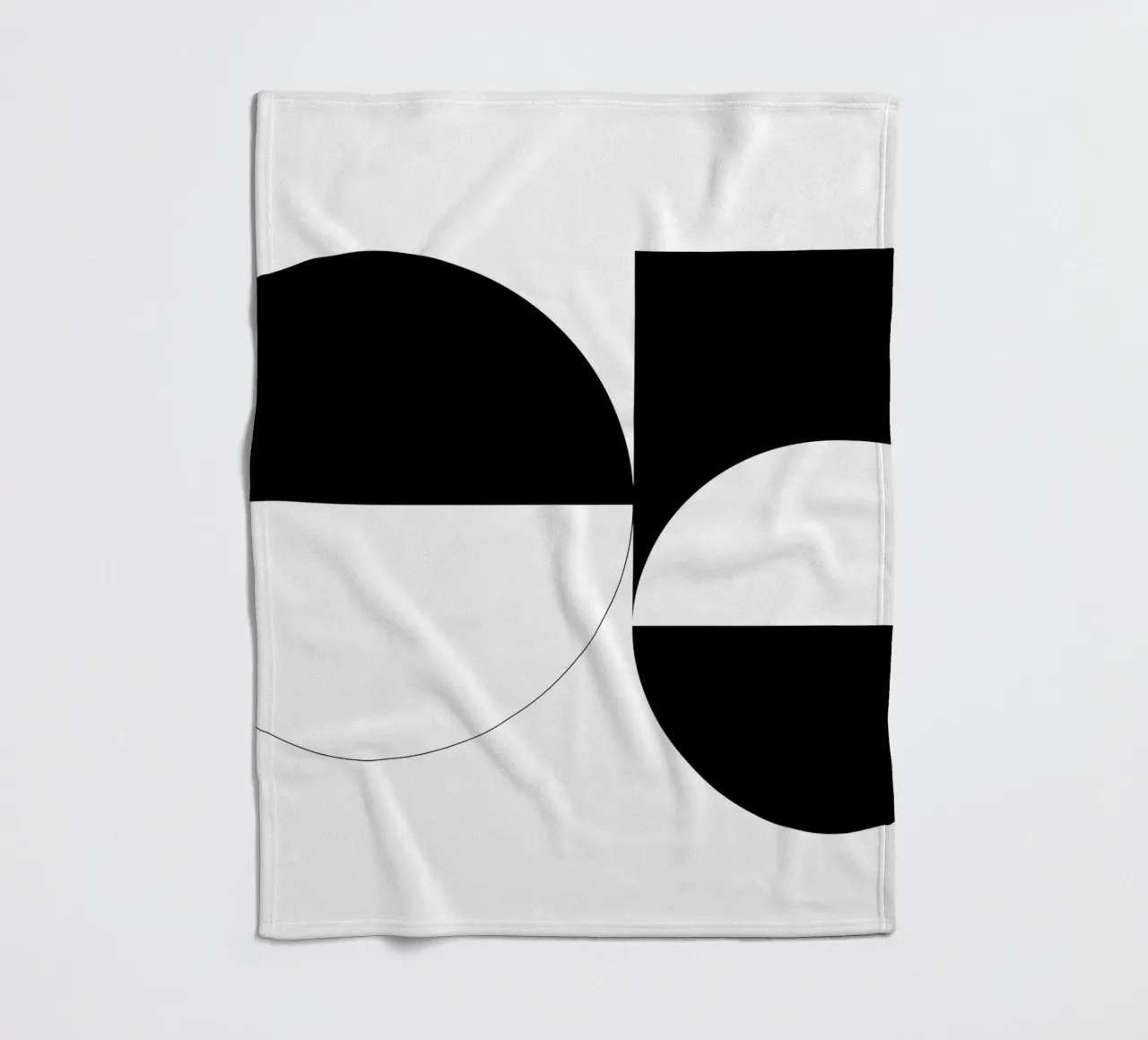 Bianco e nero 03 coperta in pile da KHouse Studio