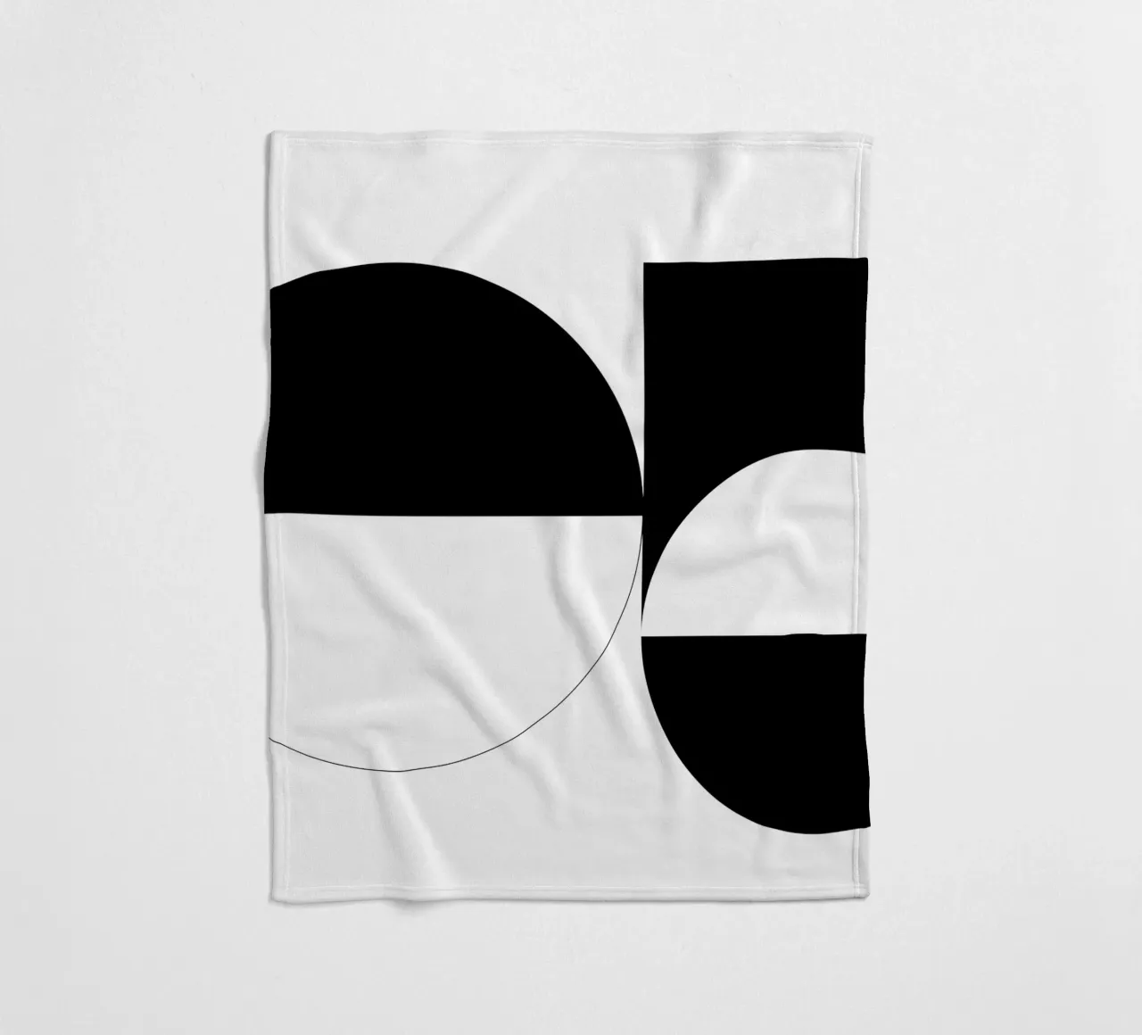 Bianco e nero 03 coperta in pile da KHouse Studio