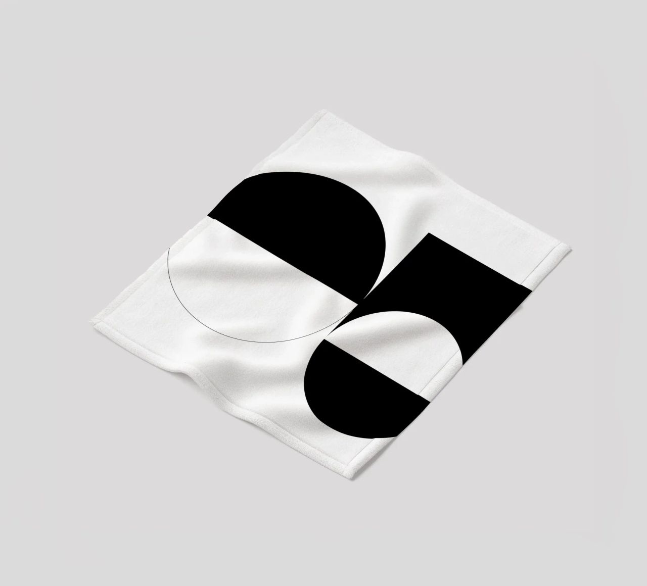 Bianco e nero 03 coperta in pile da KHouse Studio
