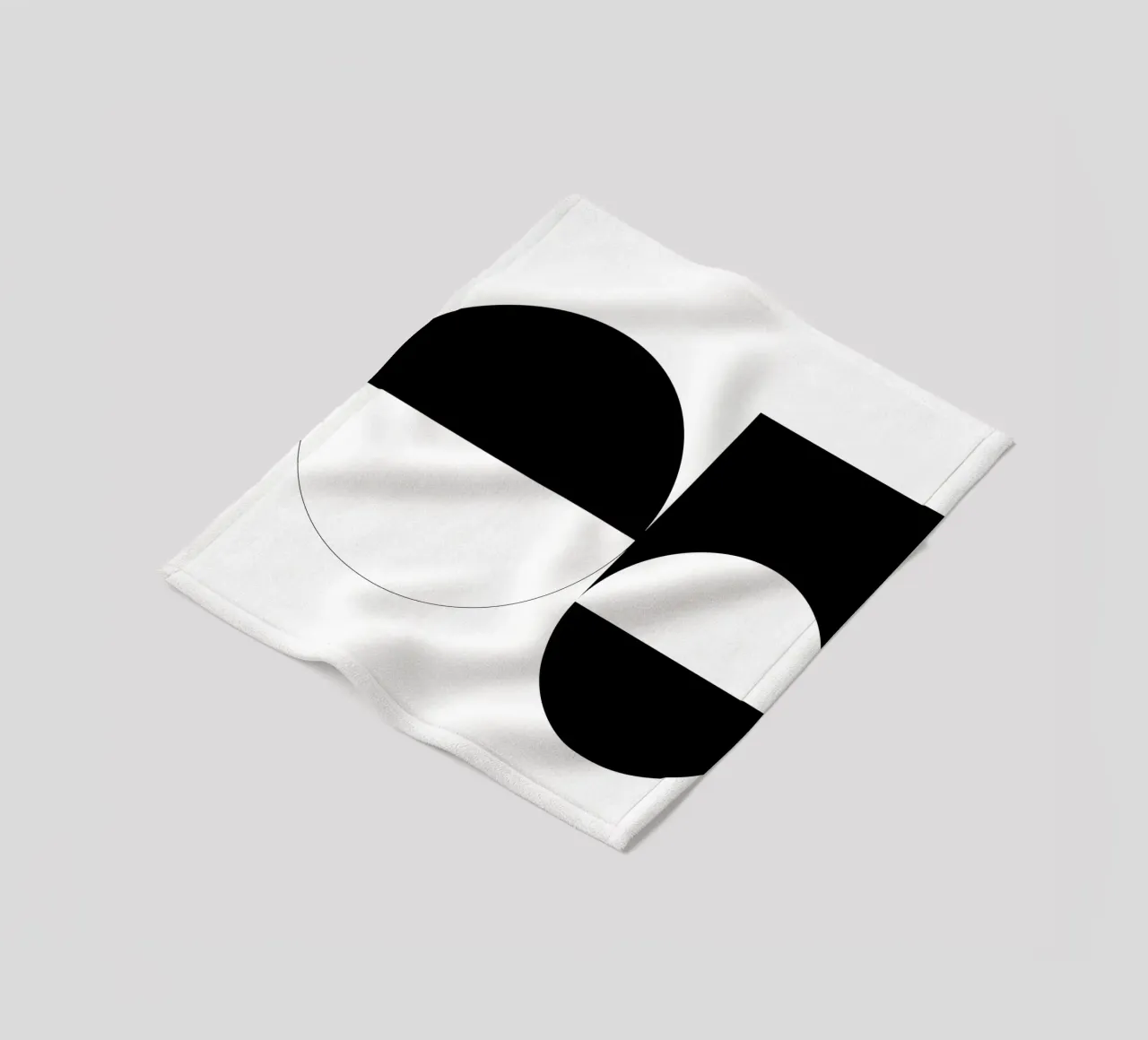 Bianco e nero 03 coperta in pile da KHouse Studio