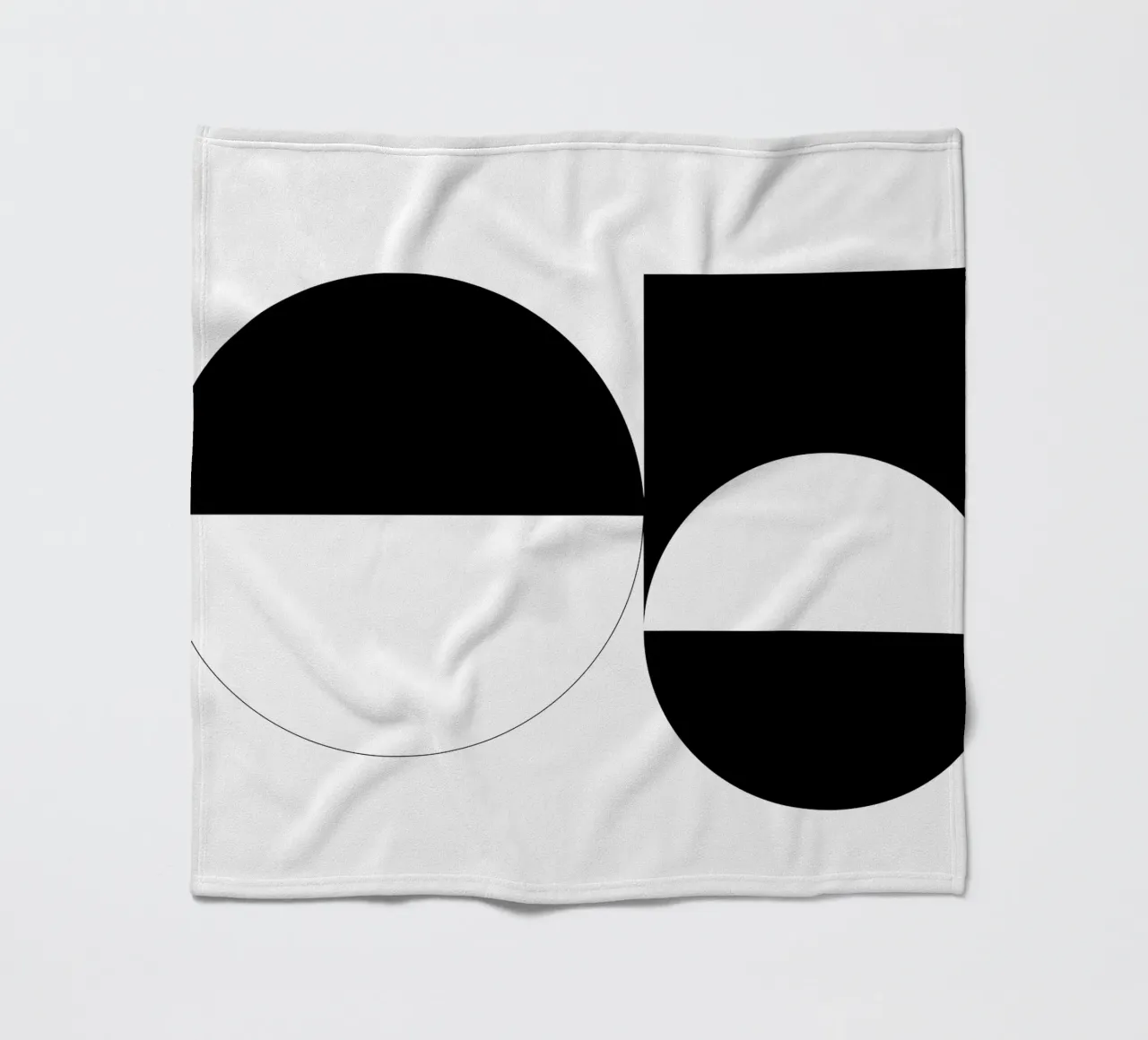 Bianco e nero 03 coperta in pile da KHouse Studio