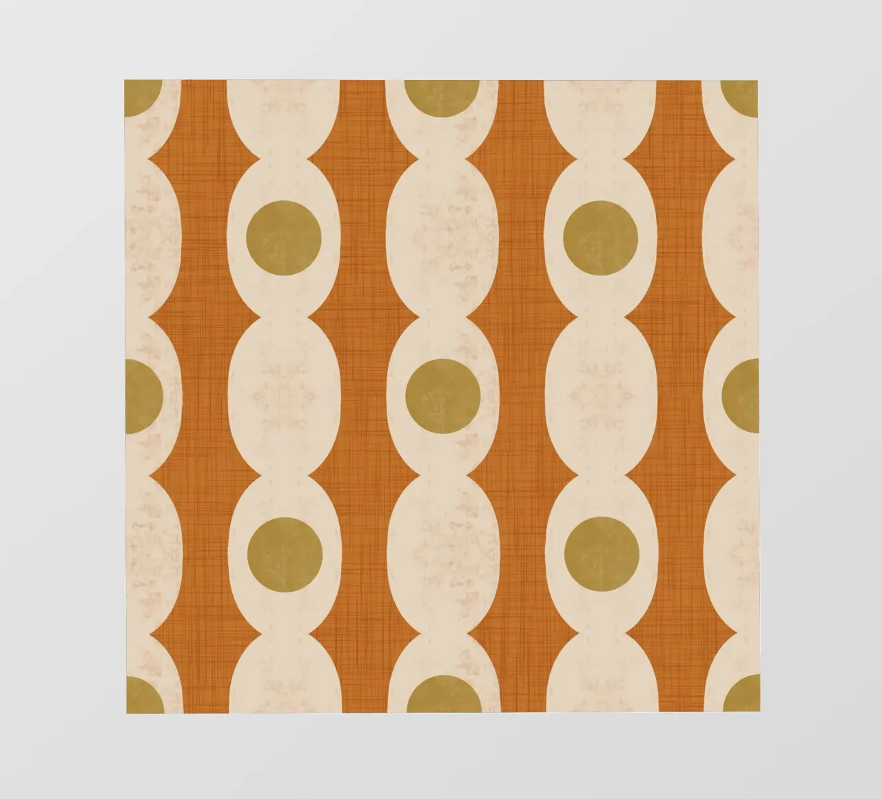 Retro Mod Geo Chain - Ocher - Mid Century Modern papier peint photo de susanacosta