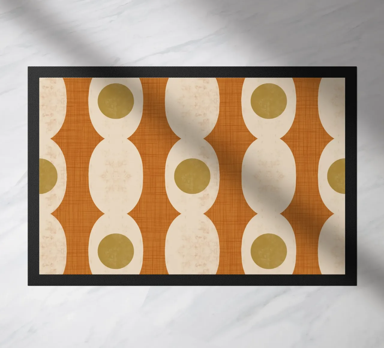 Retro Mod Geo Chain - Ocher - Mid Century Modern zerbino da susanacosta