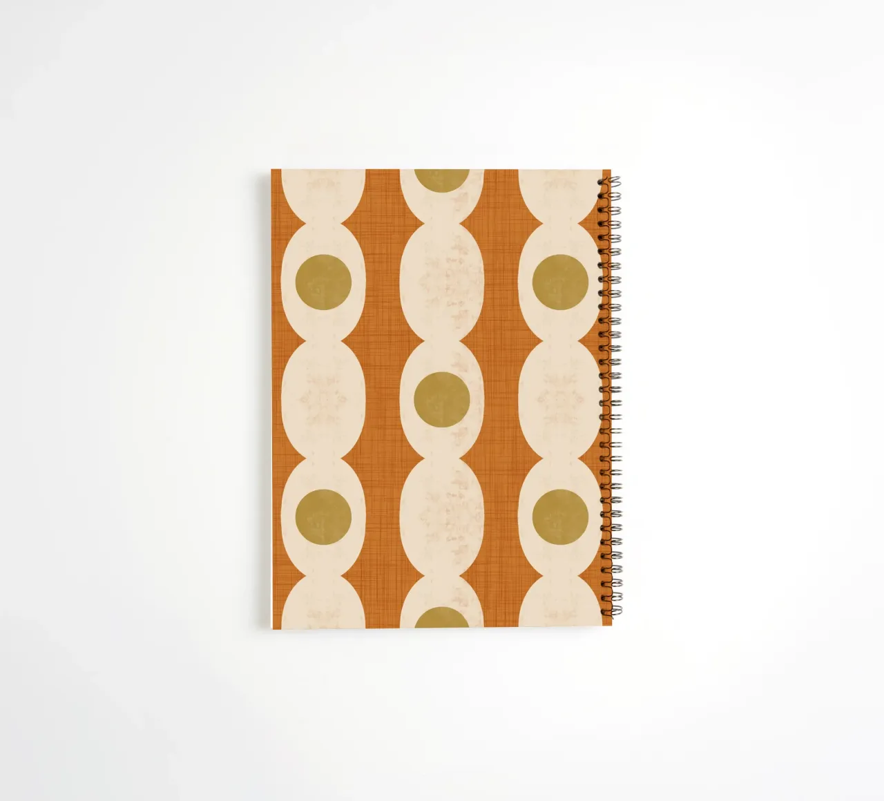 Retro Mod Geo Chain - Ocher - Mid Century Modern Ringbuch von susanacosta