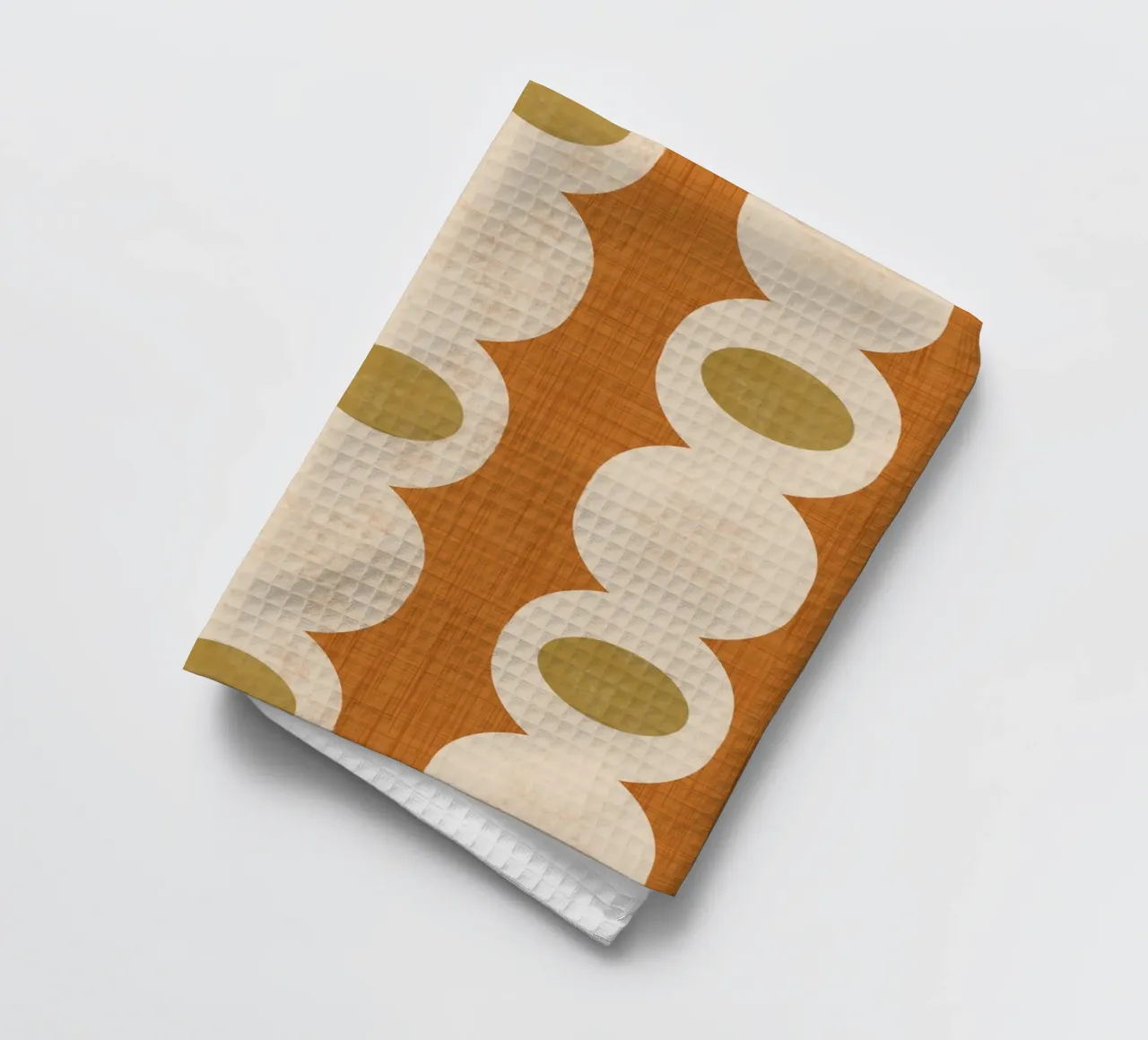 Retro Mod Geo Chain - Ocher - Mid Century Modern canovaccio da cucina da susanacosta