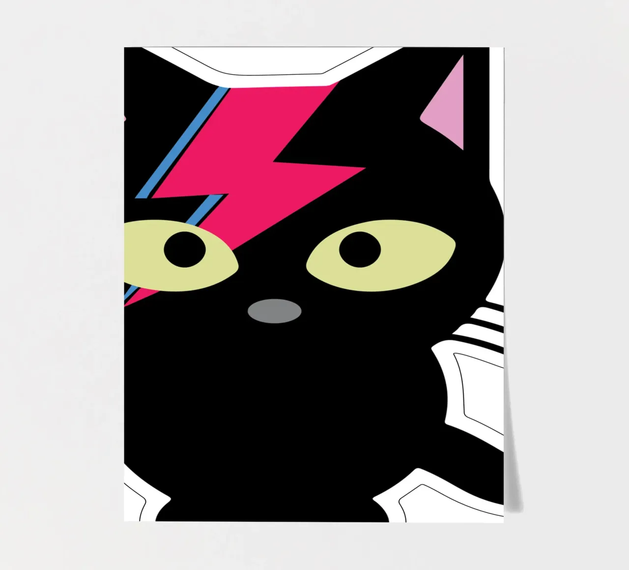Bowie Cat Funny Design sticker sheet by theganduls