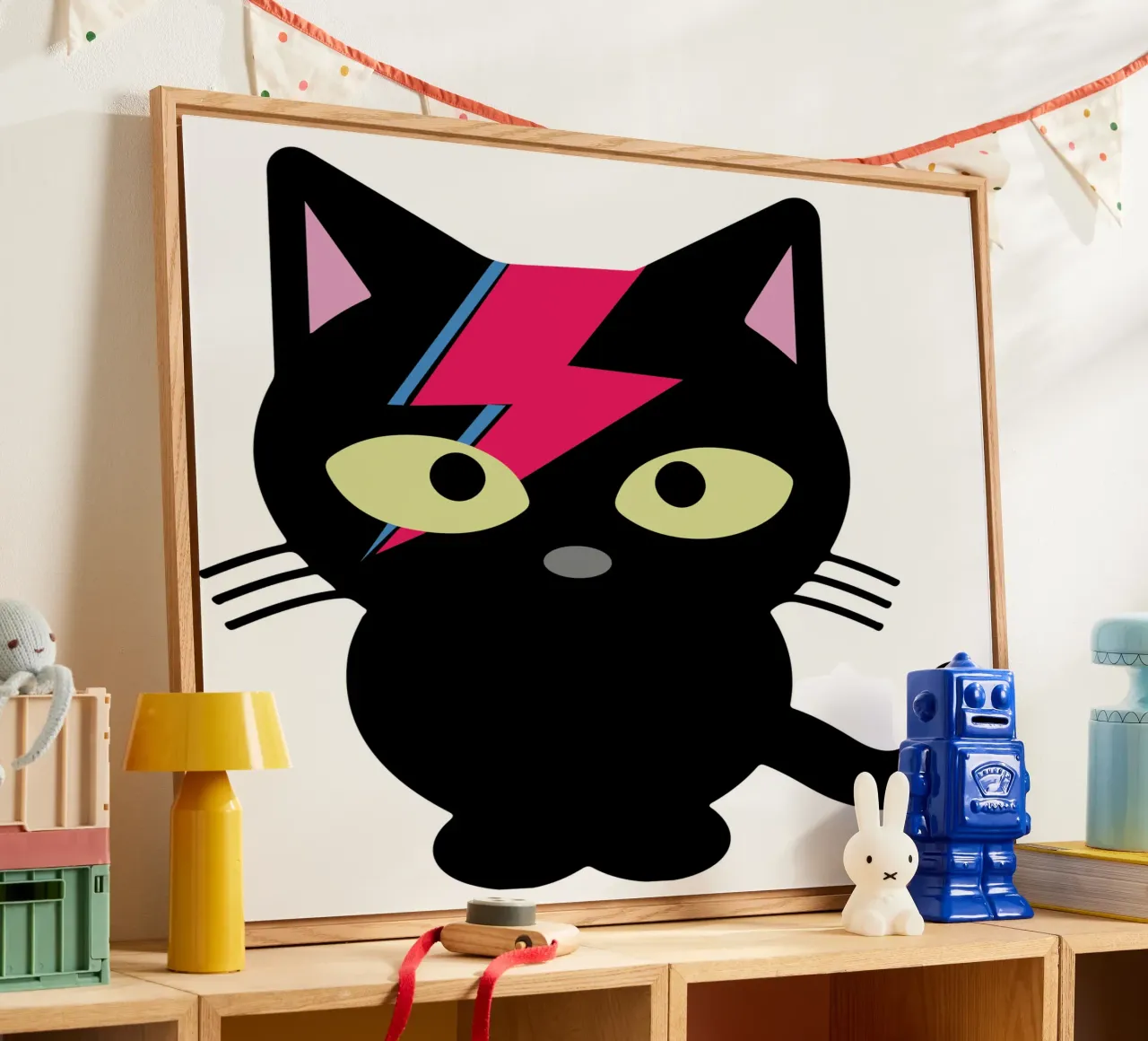Bowie Cat Diseño divertido metacrilato de theganduls