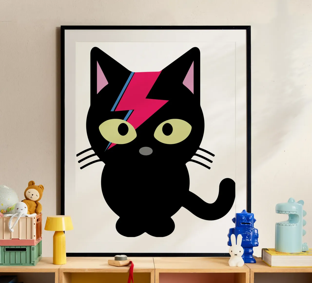Bowie Cat Funny Design hahnemühle by theganduls