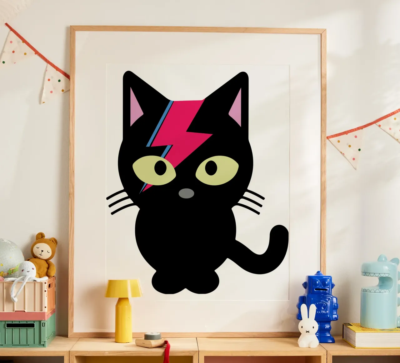 Bowie Cat Funny Design hahnemühle by theganduls