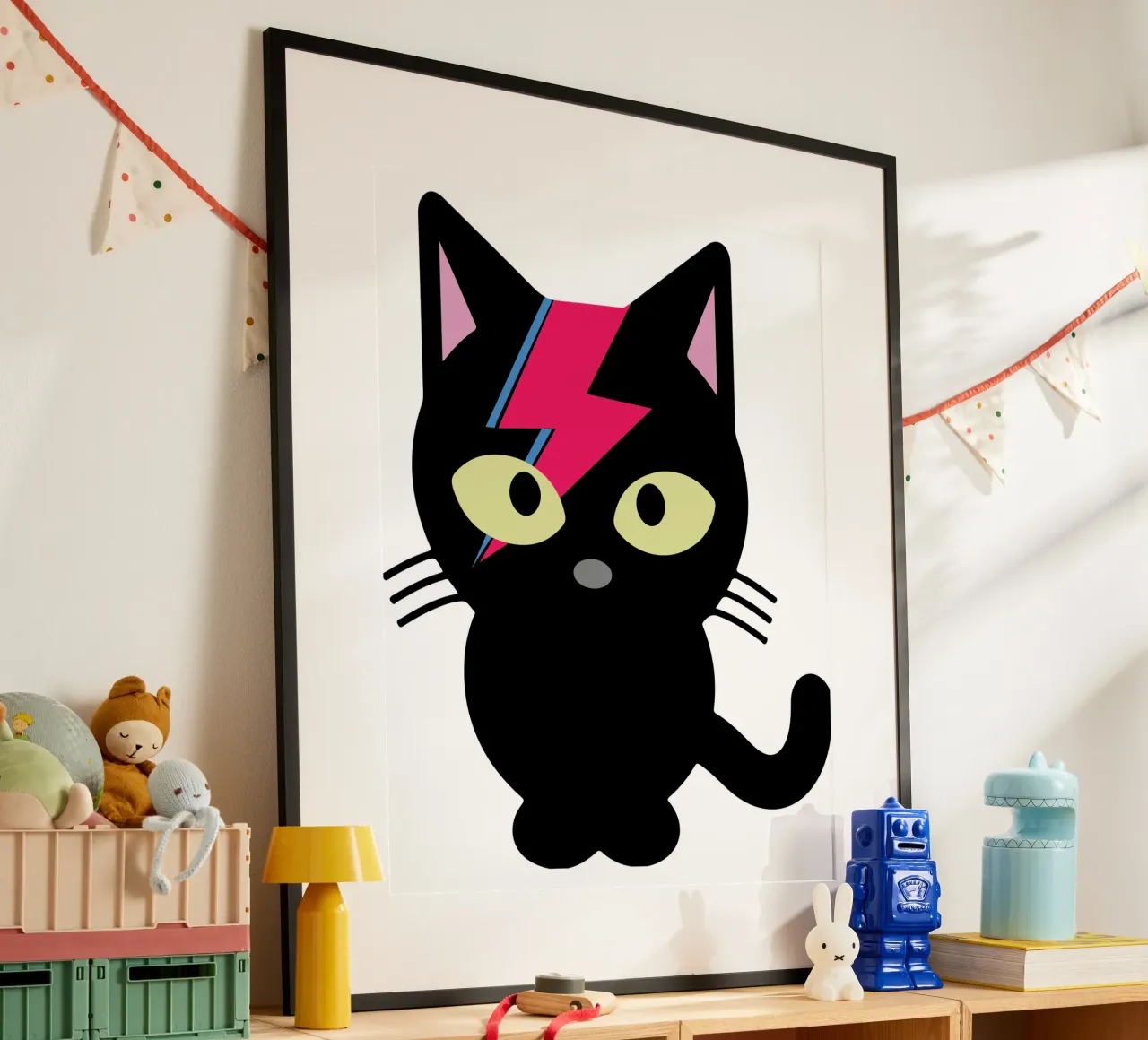 Bowie Cat Funny Design hahnemühle by theganduls