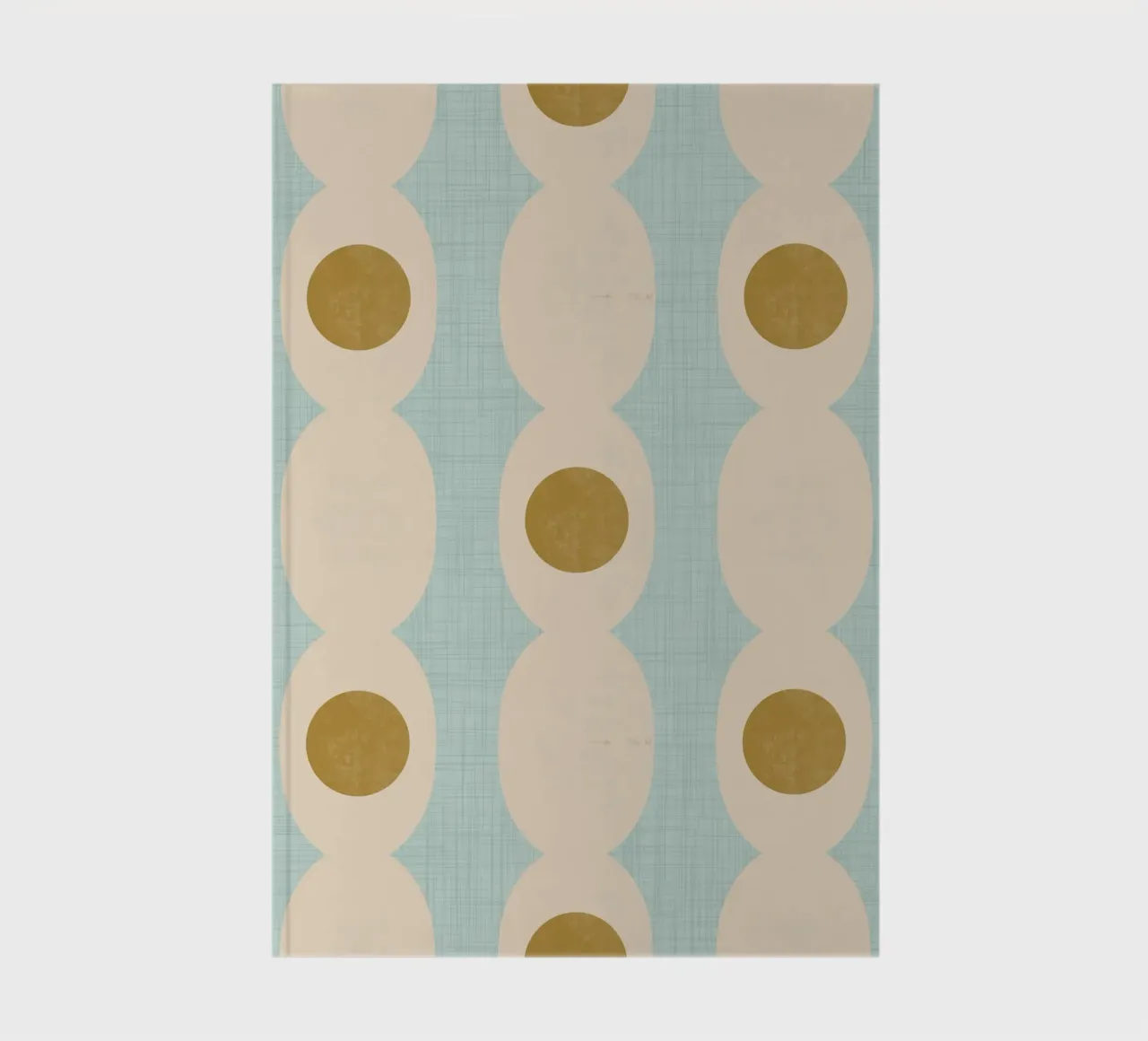 Retro Mod Geo Chain -Baby Blue - Mid Century Modern notebook by susanacosta