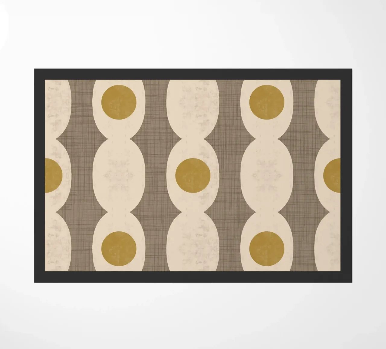 Retro Mod Geo Chain - Taupe - Mid Century Modern zerbino da susanacosta