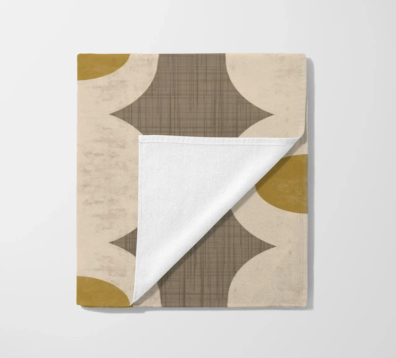 Retro Mod Geo Chain - Taupe - Mid Century Modern telo mare da susanacosta