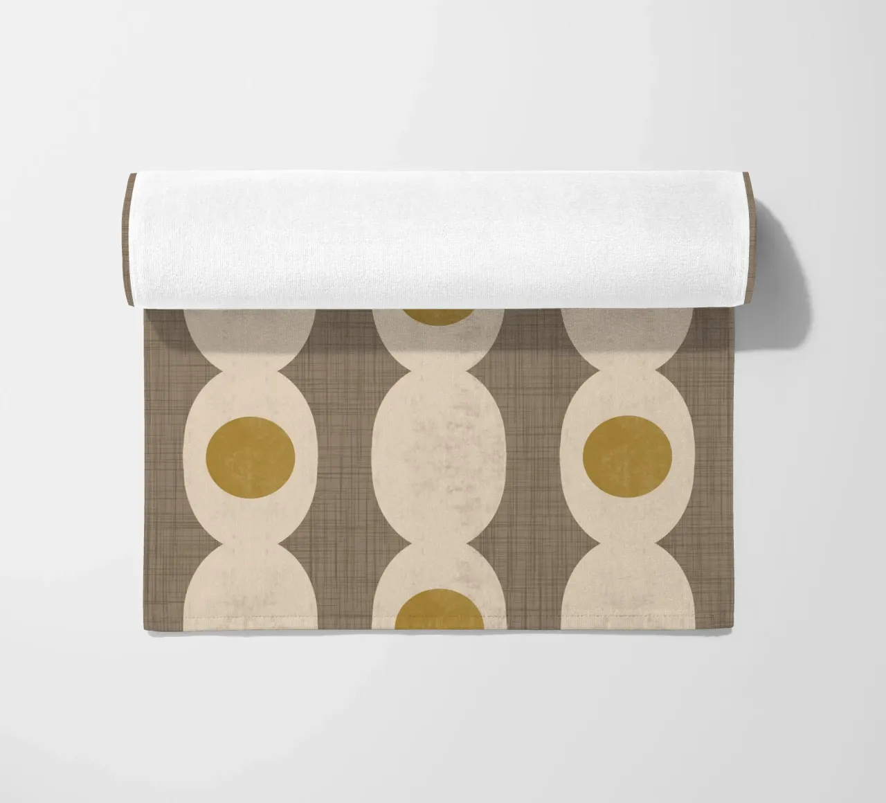 Retro Mod Geo Chain - Taupe - Mid Century Modern telo mare da susanacosta