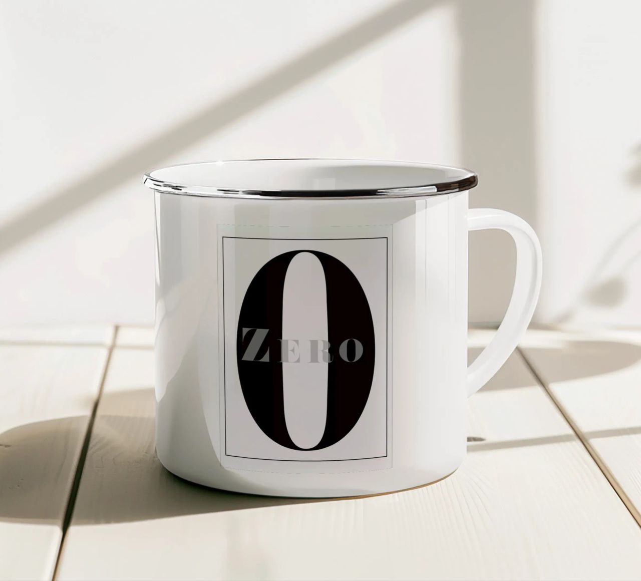 Numero 0 tazza in smalto da In Full Color
