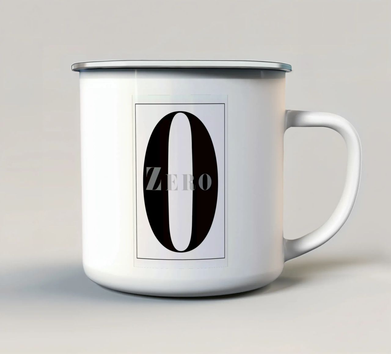 Numero 0 tazza in smalto da In Full Color