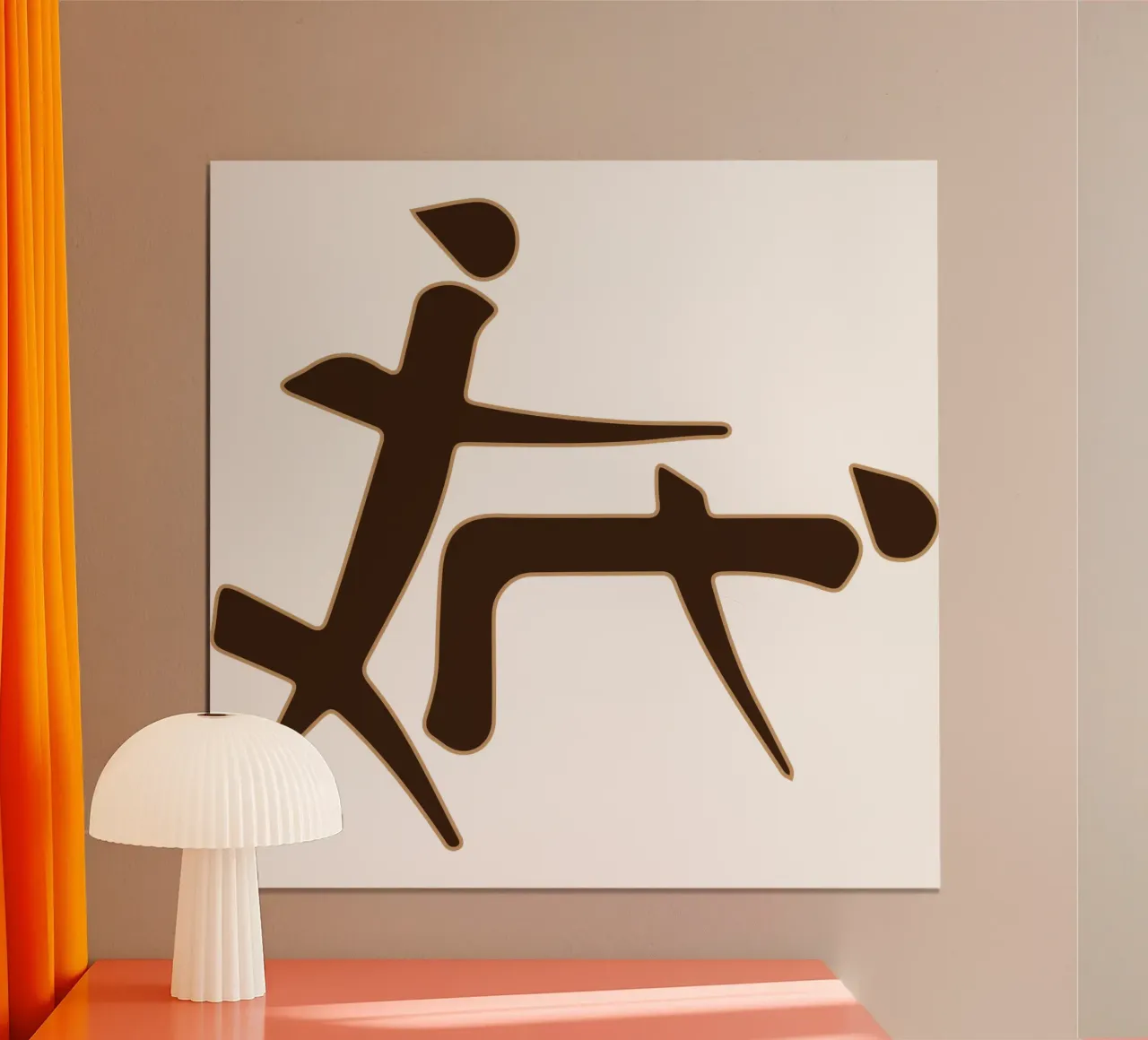 Scrittura a mano asiatica divertente sul sesso poster con telaio in alluminio da theganduls