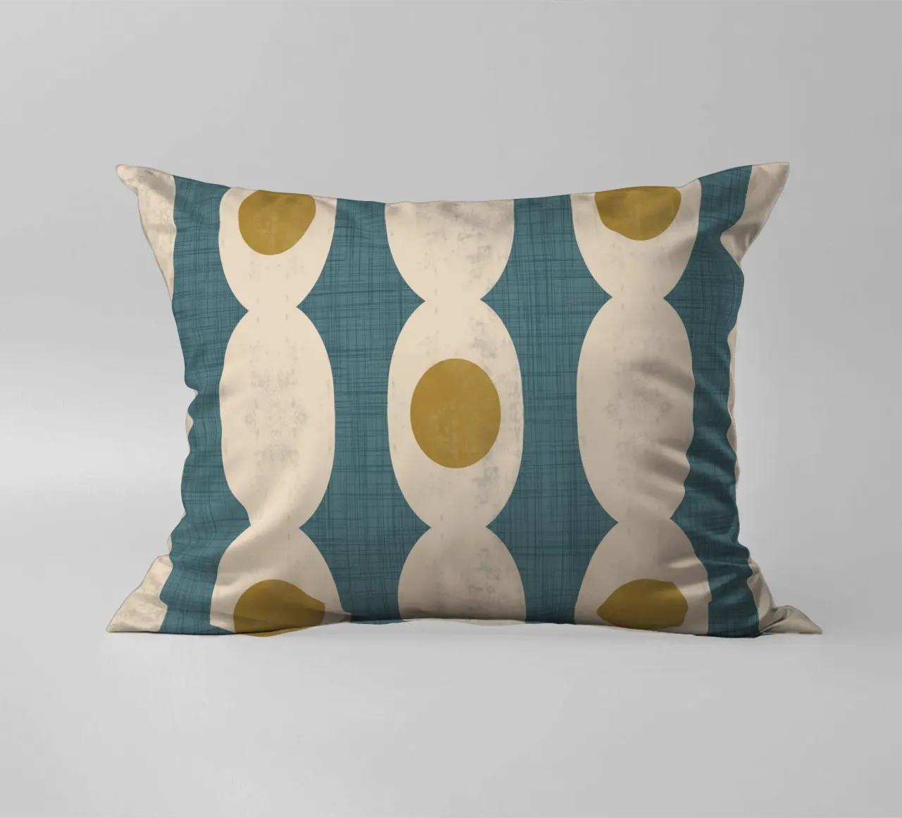 Retro Mod Geo Chain - Slate Blue - Mid Century Modern cuscino da susanacosta