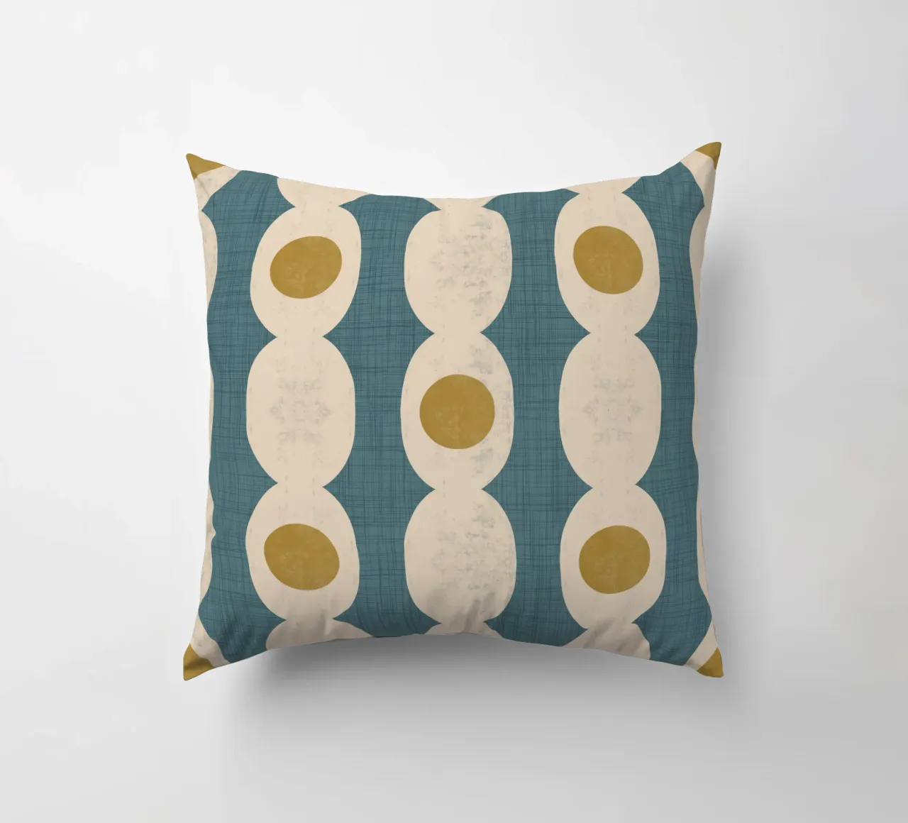 Retro Mod Geo Chain - Slate Blue - Mid Century Modern cuscino da susanacosta
