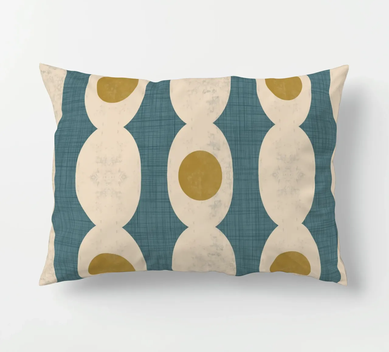 Retro Mod Geo Chain - Slate Blue - Mid Century Modern cuscino da susanacosta