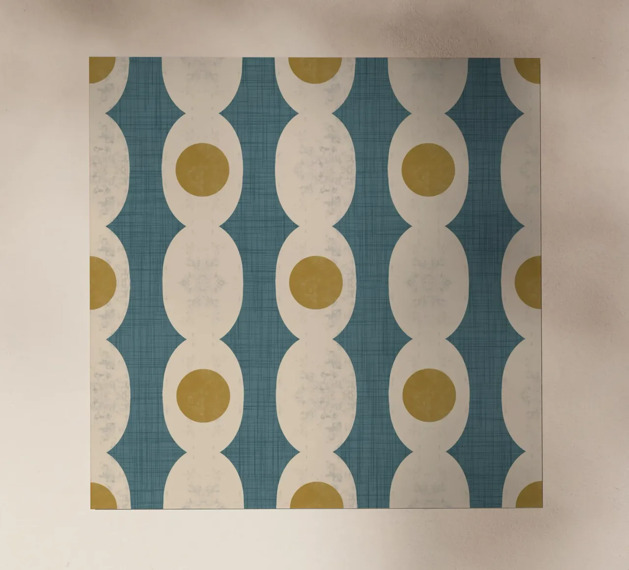Retro Mod Geo Chain - Slate Blue - Mid Century Modern pellicola backlit da susanacosta