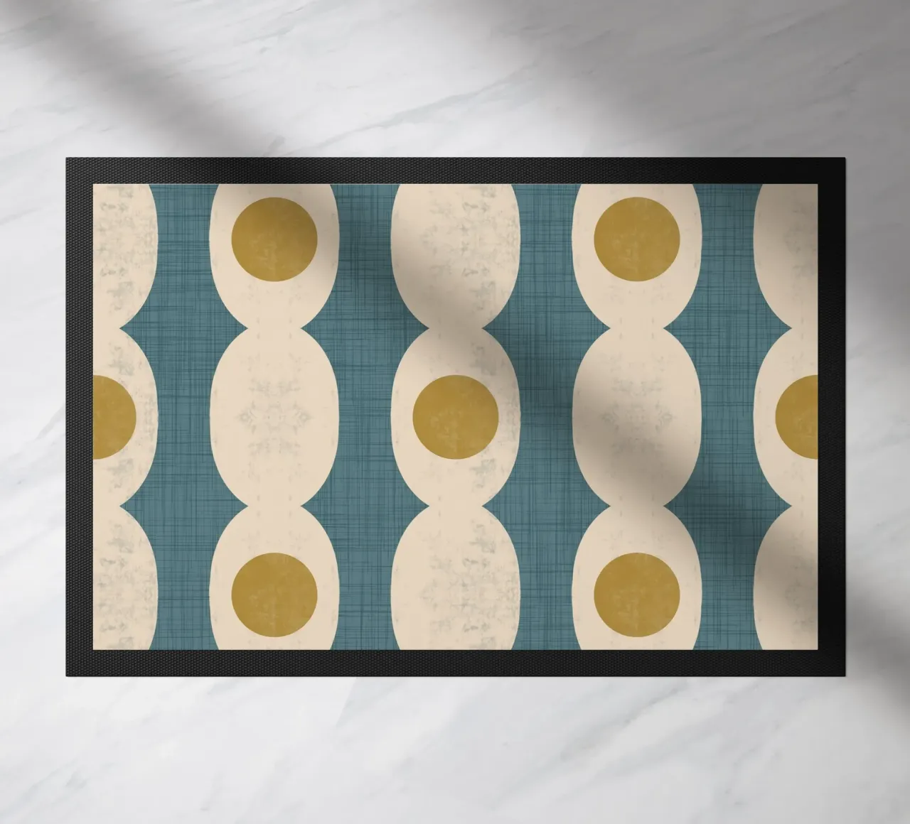 Retro Mod Geo Chain - Slate Blue - Mid Century Modern zerbino da susanacosta