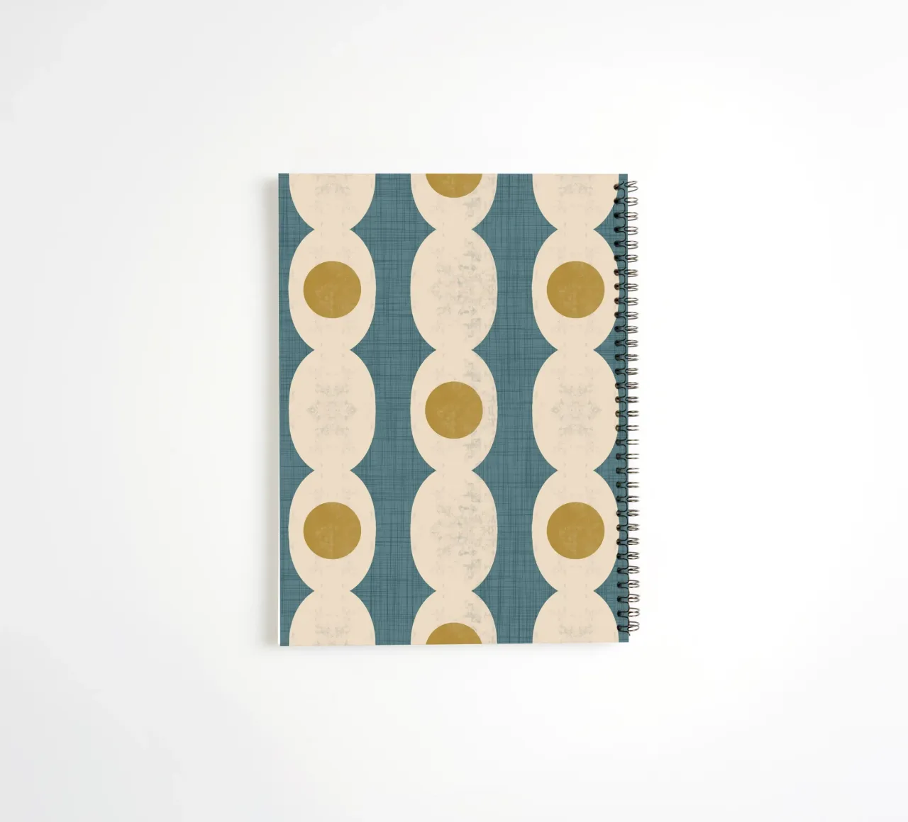 Retro Mod Geo Chain - Slate Blue - Mid Century Modern carnet à spirale de susanacosta