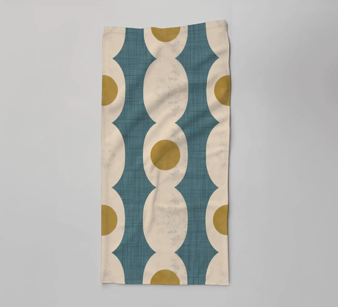Retro Mod Geo Chain - Slate Blue - Mid Century Modern asciugamano da bagno da susanacosta