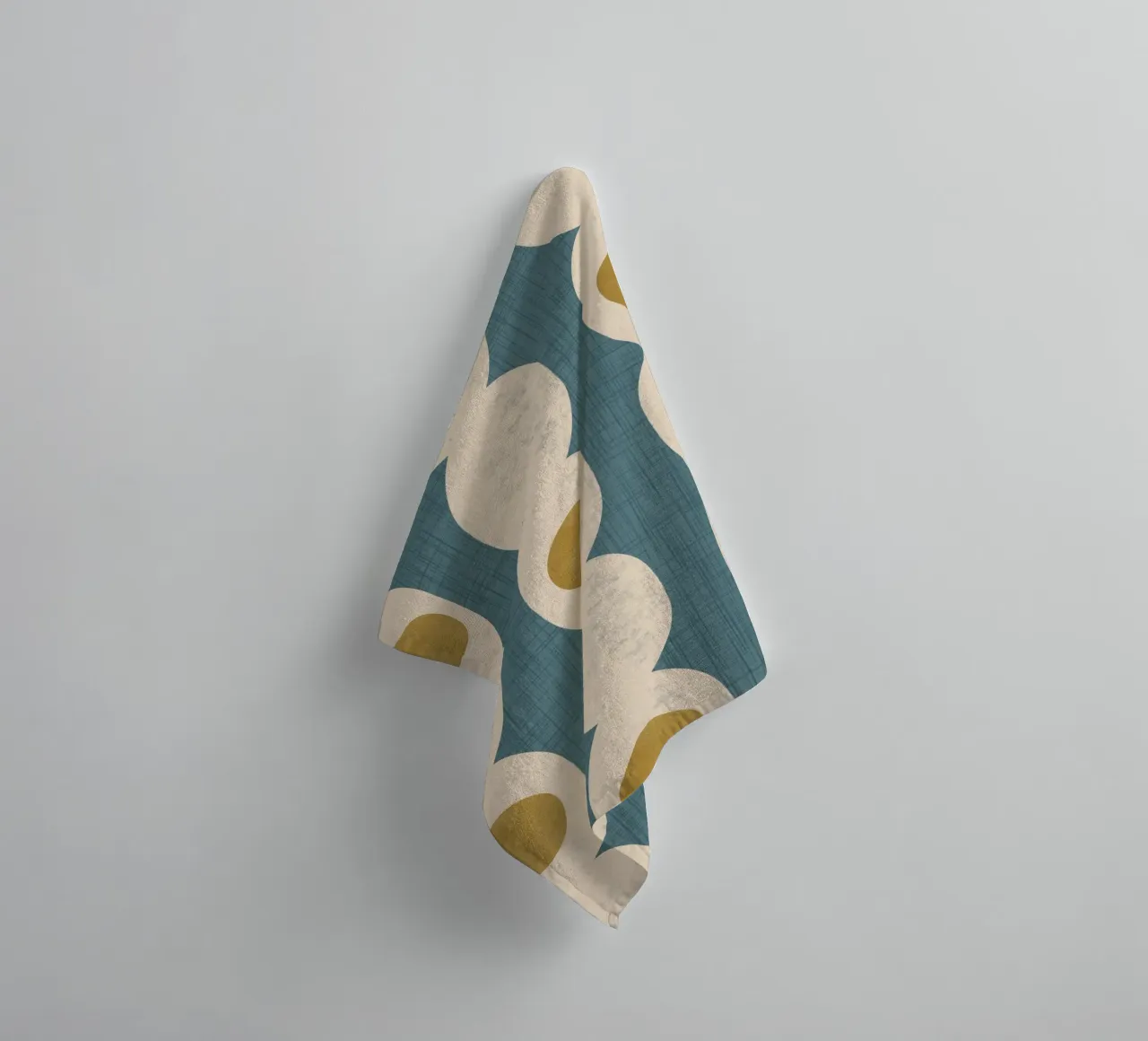 Retro Mod Geo Chain - Slate Blue - Mid Century Modern asciugamano da bagno da susanacosta