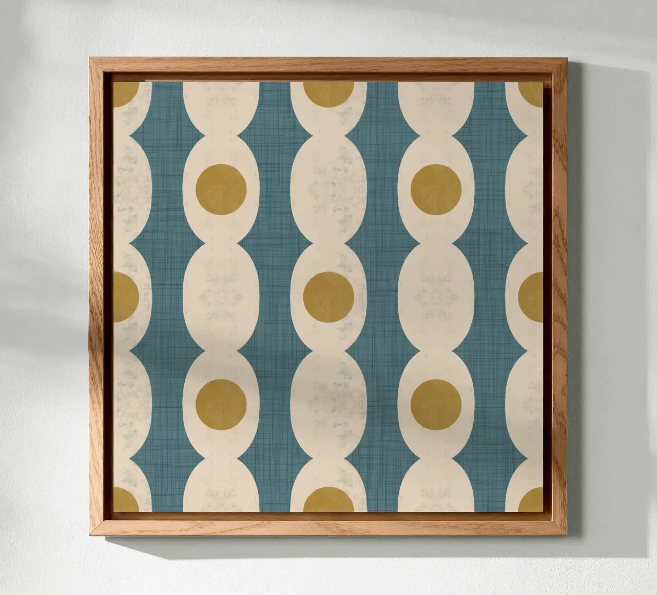 Retro Mod Geo Chain - Slate Blue - Mid Century Modern alluminio dibond da susanacosta