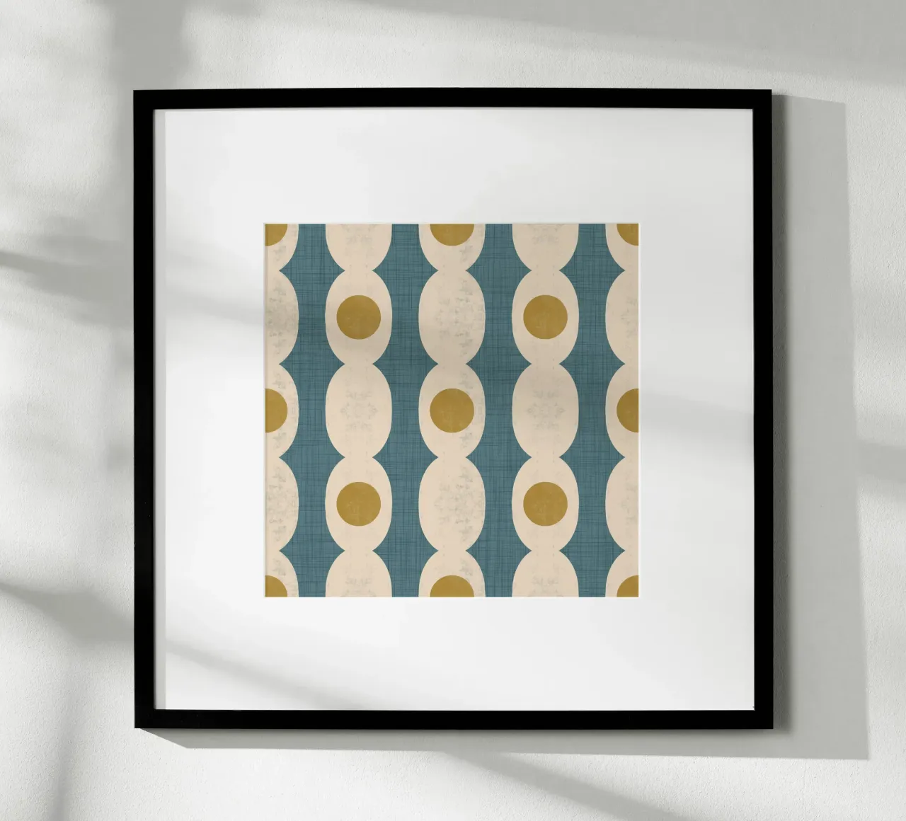 Retro Mod Geo Chain - Slate Blue - Mid Century Modern carta hahnemühle da susanacosta