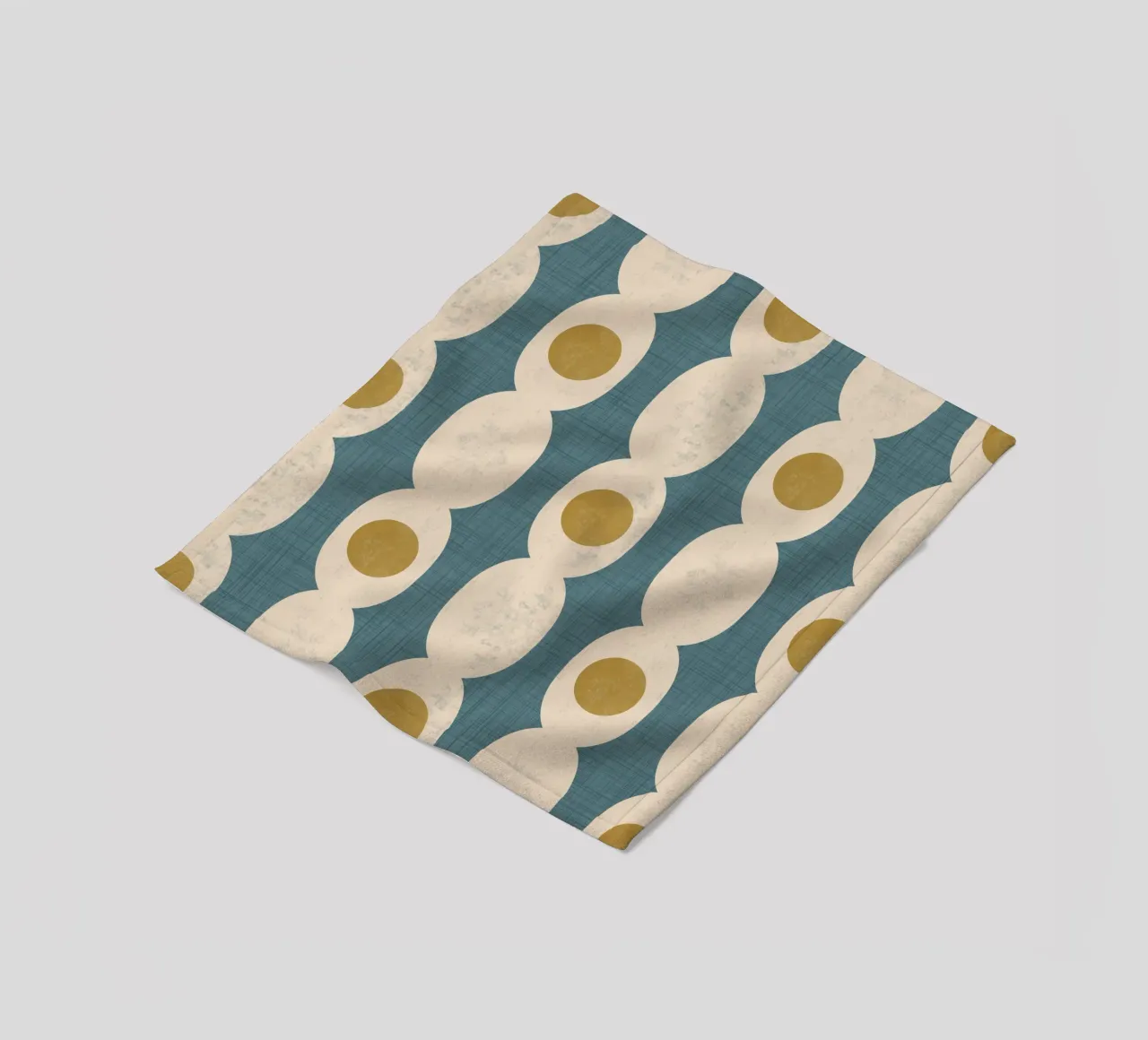 Retro Mod Geo Chain - Slate Blue - Mid Century Modern coperta in pile da susanacosta