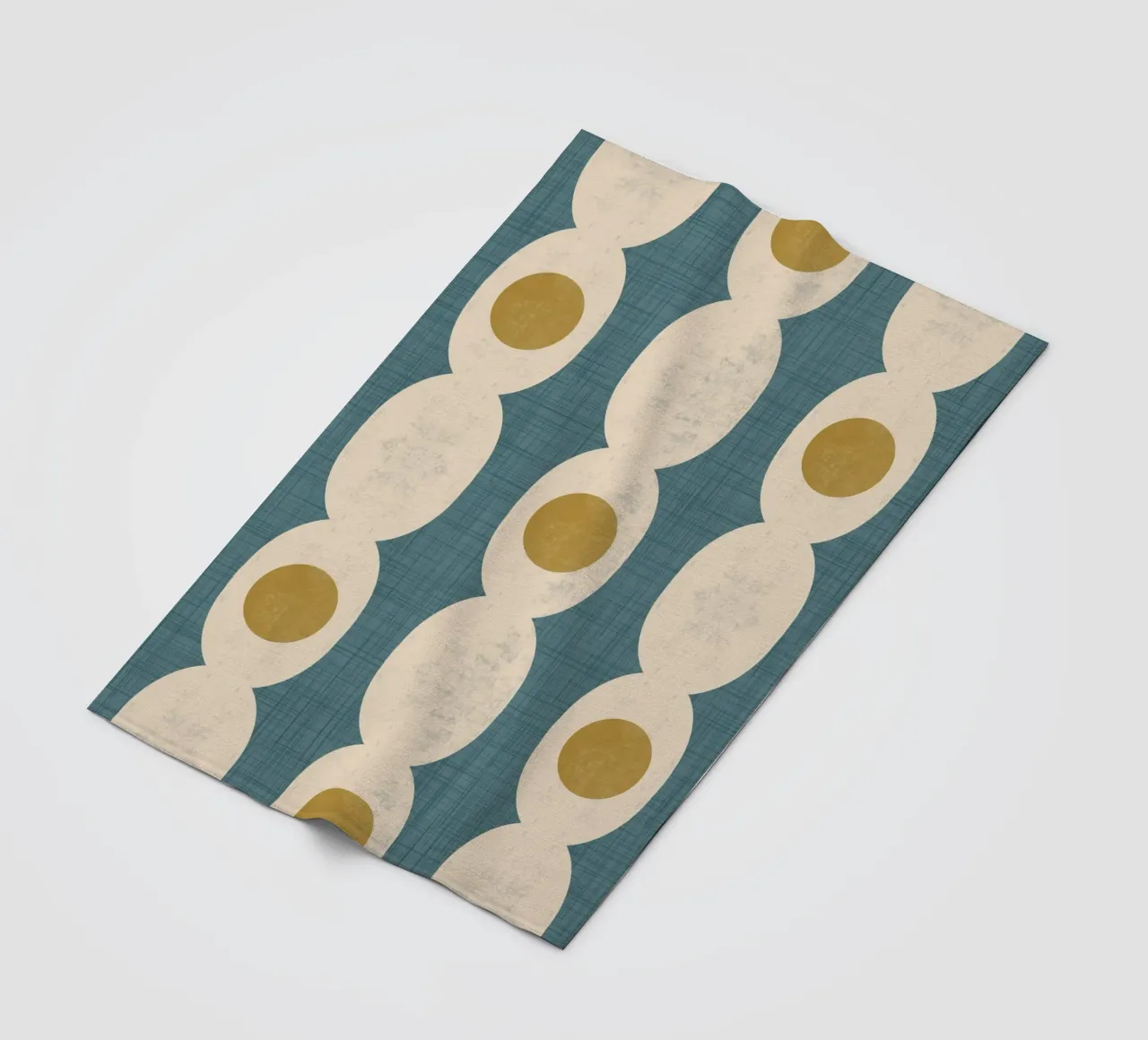 Retro Mod Geo Chain - Slate Blue - Mid Century Modern coperta in pile da susanacosta