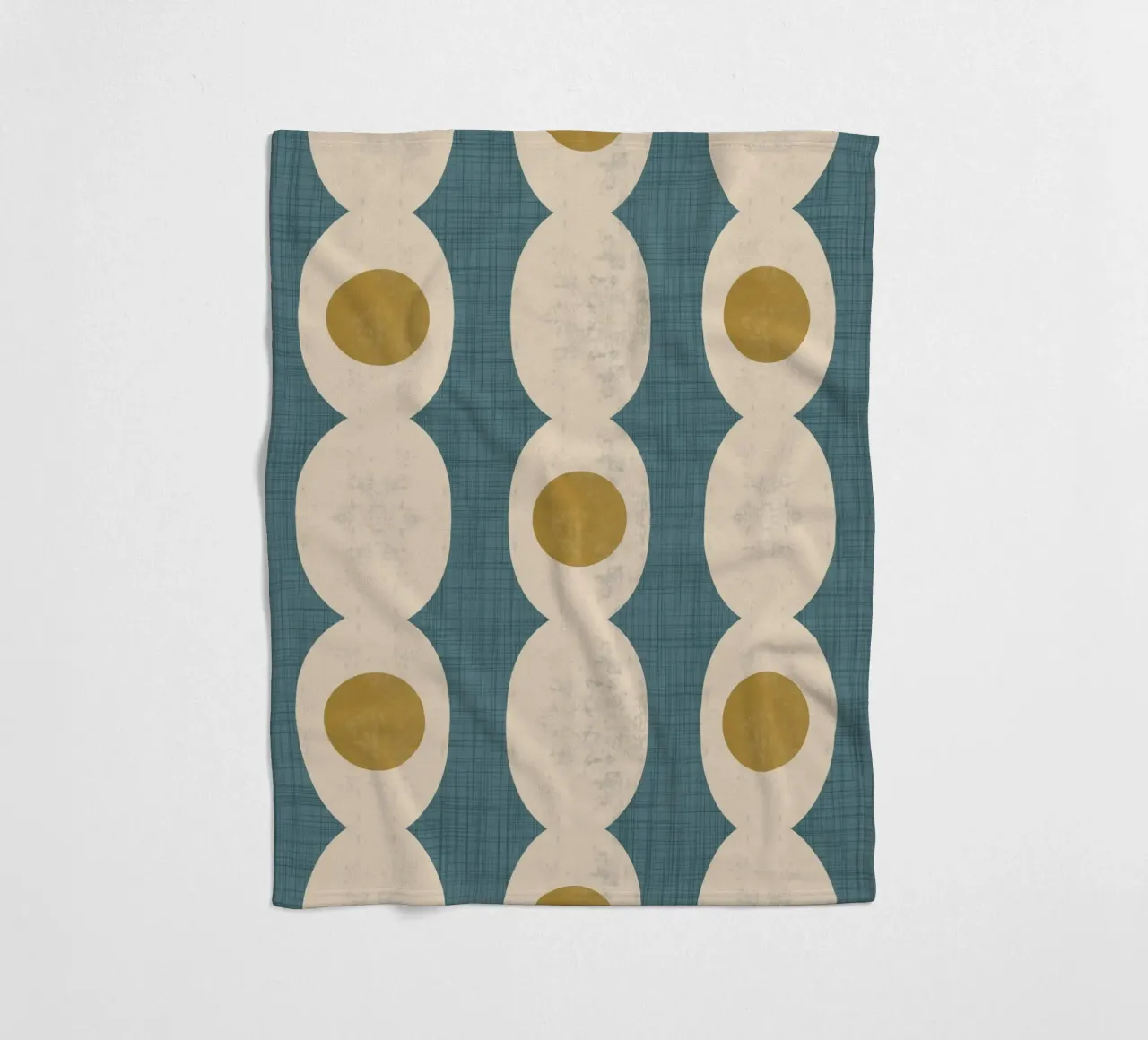 Retro Mod Geo Chain - Slate Blue - Mid Century Modern coperta in pile da susanacosta