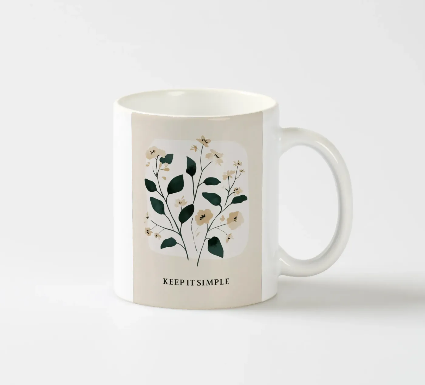 Keep It Simple No 2 ceramic mug by treechild