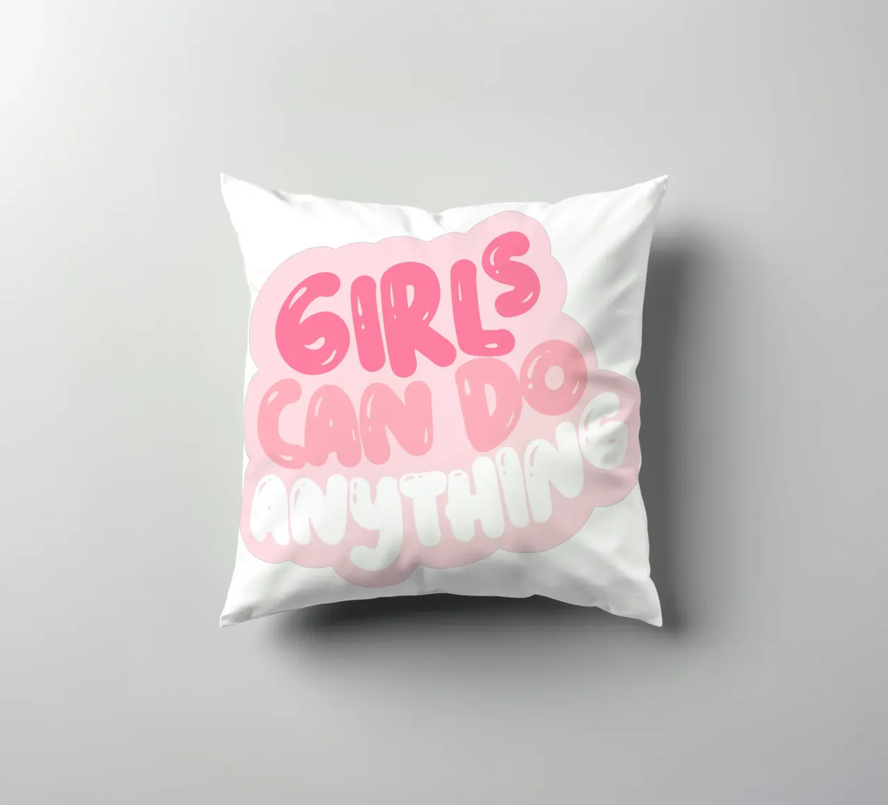 Le ragazze possono fare tutto, Citazione femminista cuscino da pdigitalprints