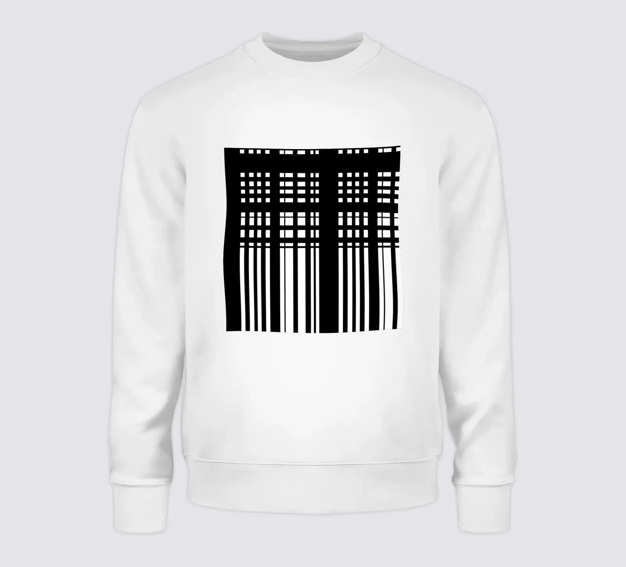 Bianco e nero 4 - Griglie astratte felpa da KHouse Studio