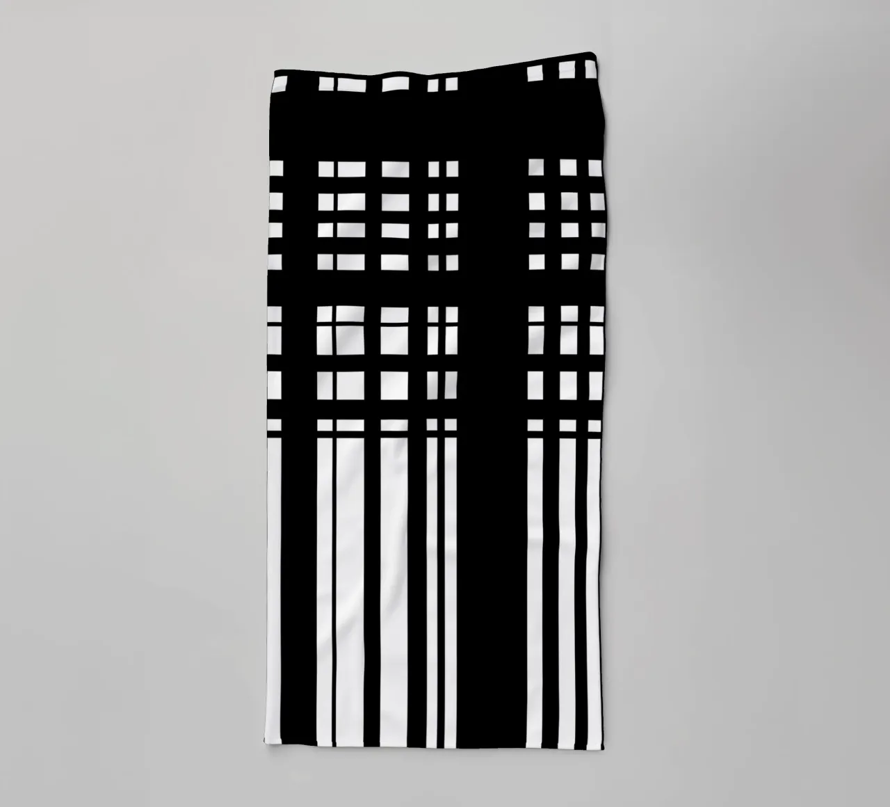 Bianco e nero 4 - Griglie astratte asciugamano da bagno da KHouse Studio