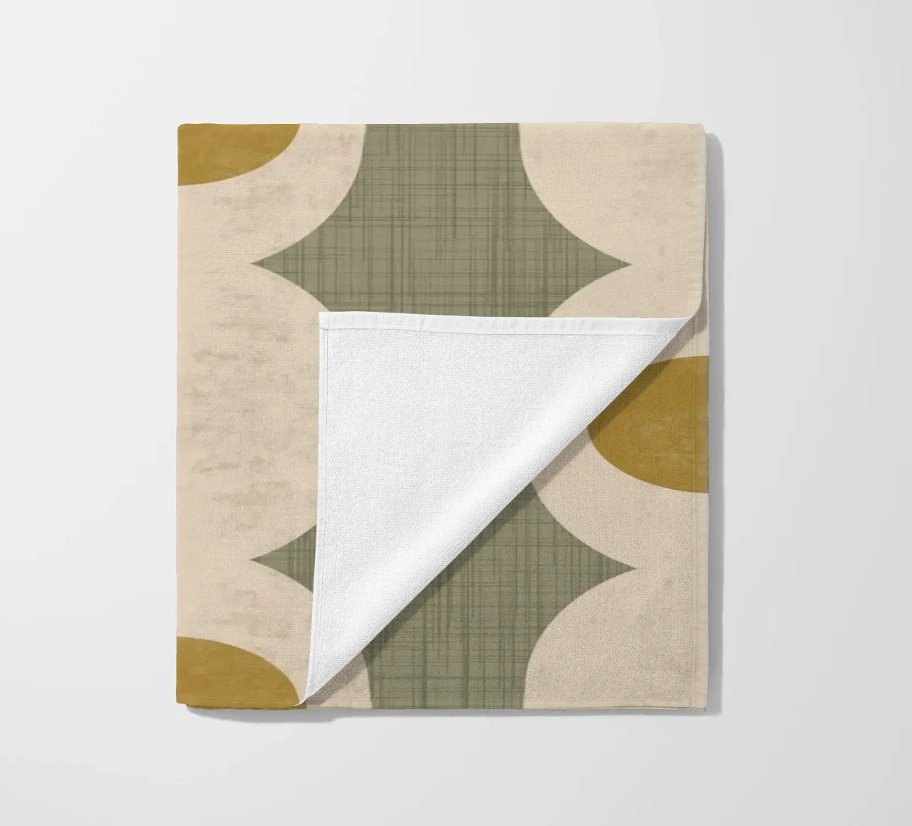 Catena Retro Mod Geo - Verde oliva - Mid Century Modern telo mare da susanacosta