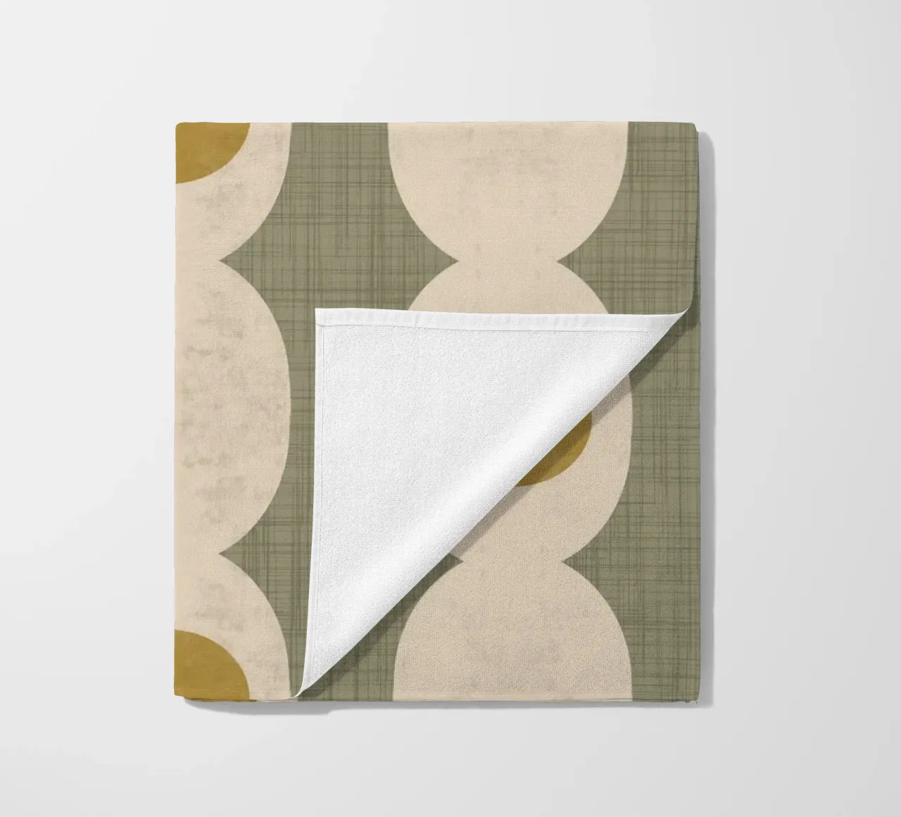 Catena Retro Mod Geo - Verde oliva - Mid Century Modern telo mare da susanacosta