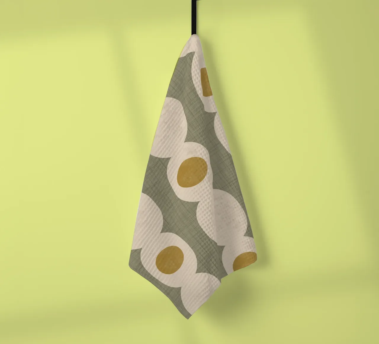 Retro Mod Geo Chain - Olive Green - Mid Century Modern torchon de susanacosta