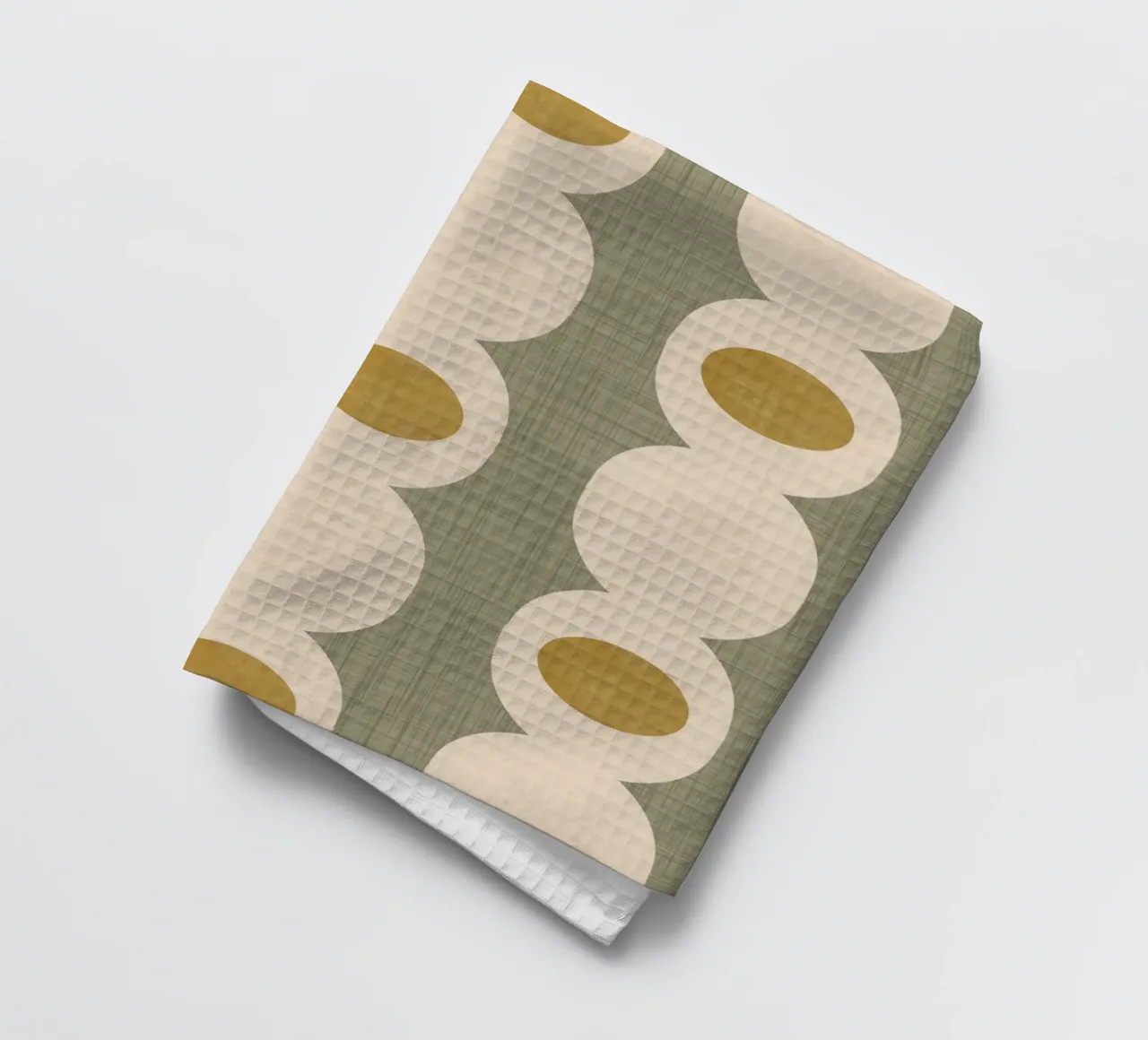 Retro Mod Geo Chain - Olive Green - Mid Century Modern torchon de susanacosta